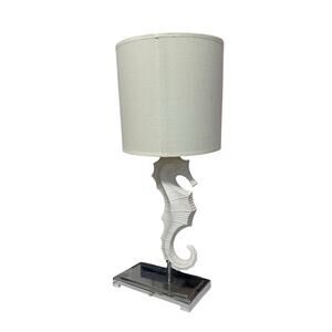 Jonathan Adler Seahorse table‎ silver lamp